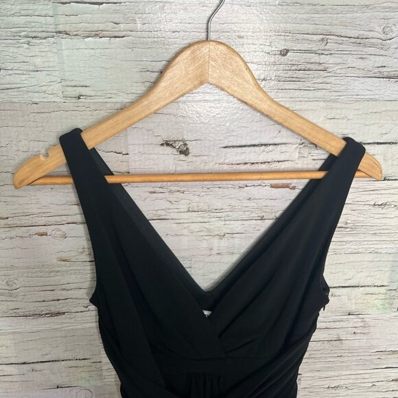 Joseph ribkoff black dress size 4 swing - Picture 5 of 8